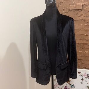 Elegant Black Velvet Women's Blazer size small by another story